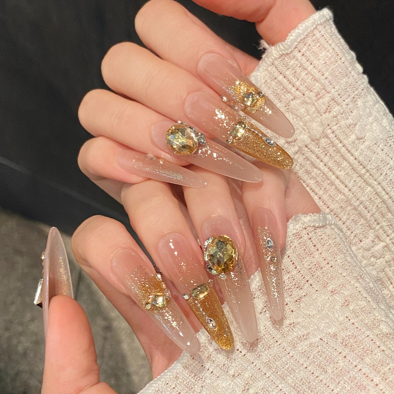 Unghie Finte diamante lungo